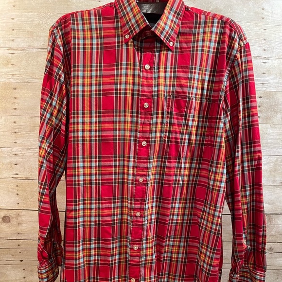 Hickey Freeman Long Sleeve Button Down Shirt Size Large - Picture 2 of 7